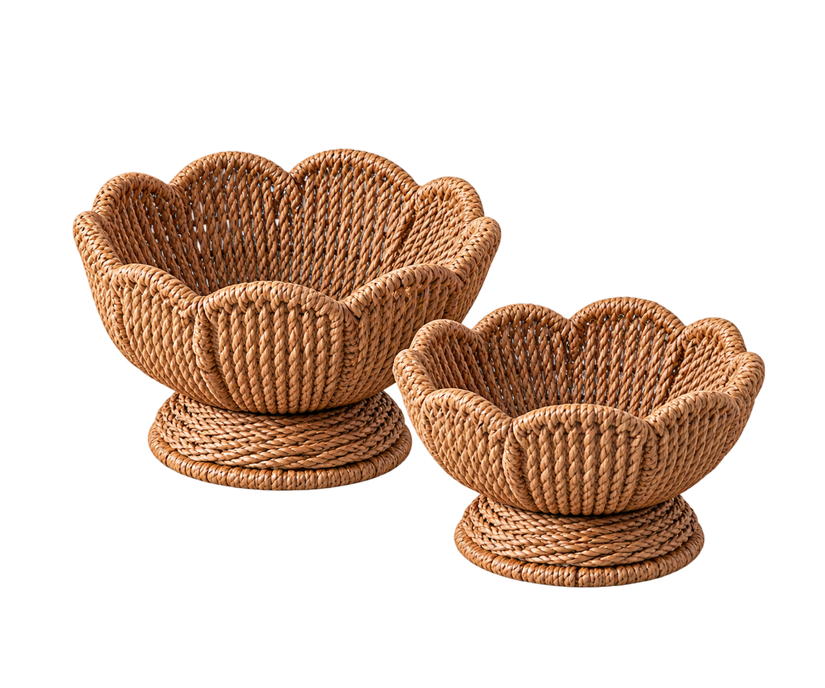 Scalloped Seagrass Bowls