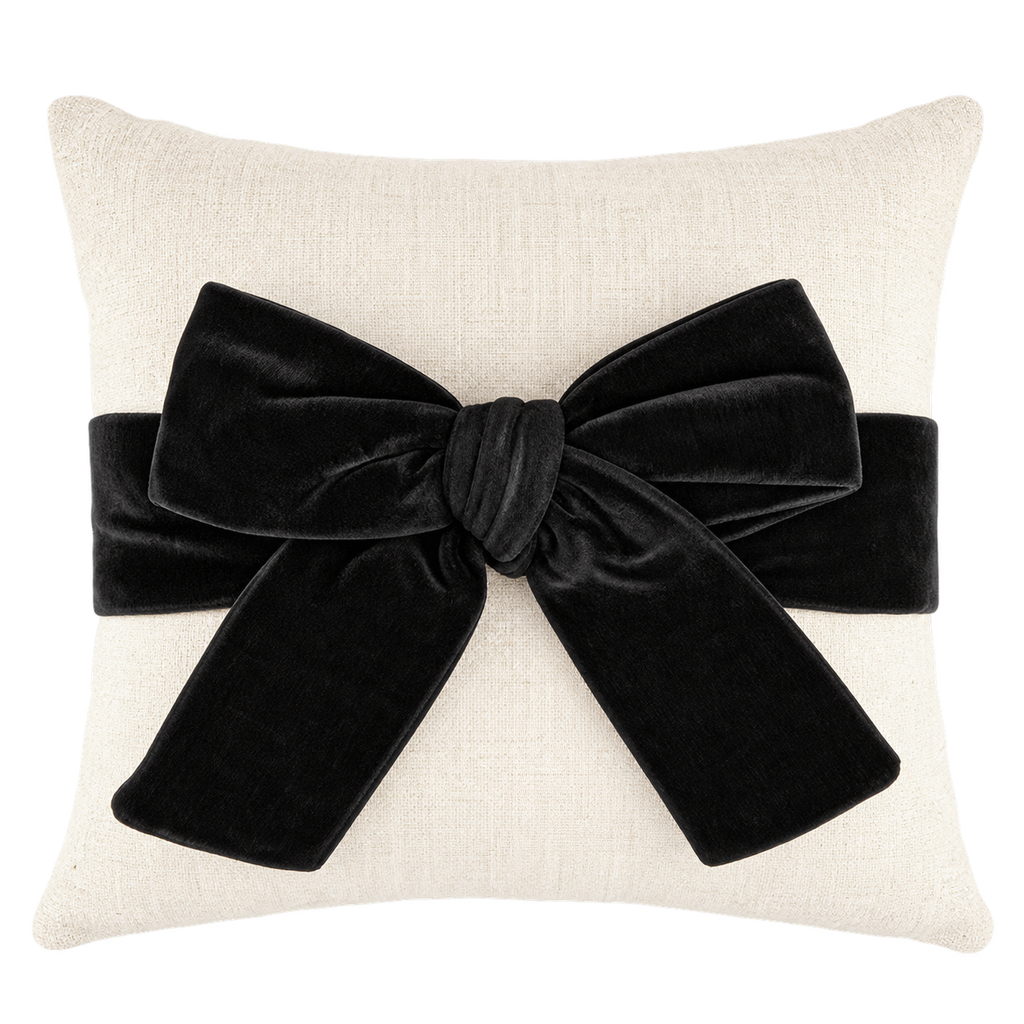 Velvet Bow Pillow