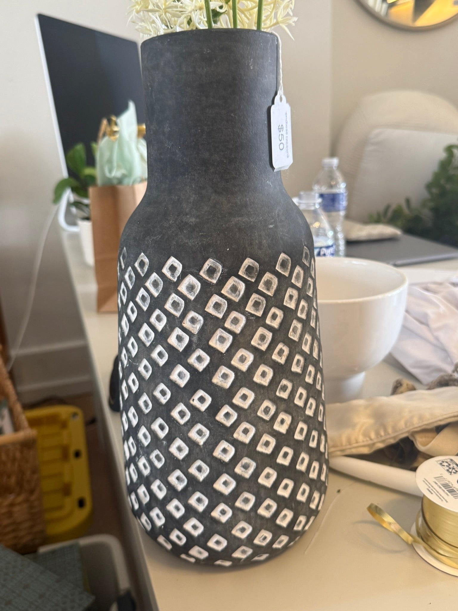 Black Dot Vase